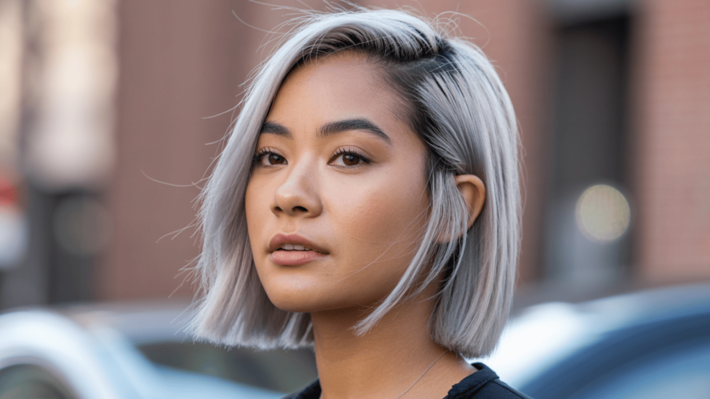 38. Face Framing Silver Lob