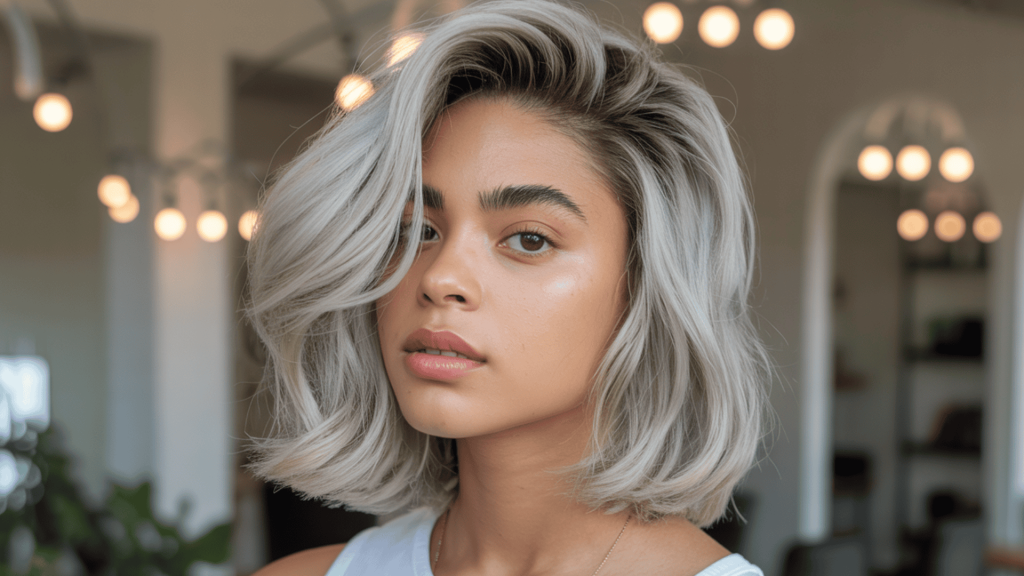 39. Voluminous Metallic Lob