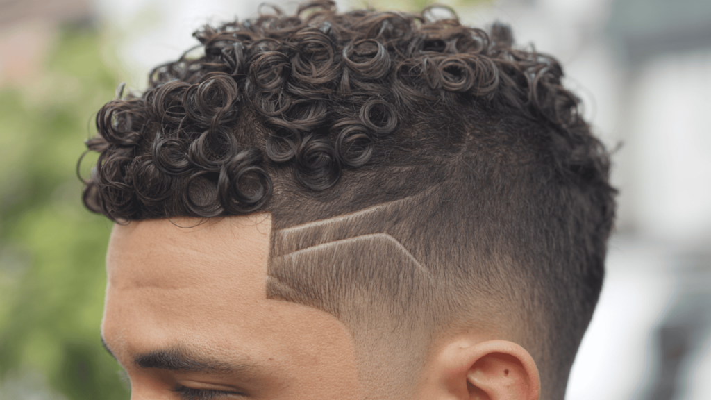 5. Defined Spiral Curls with Fade