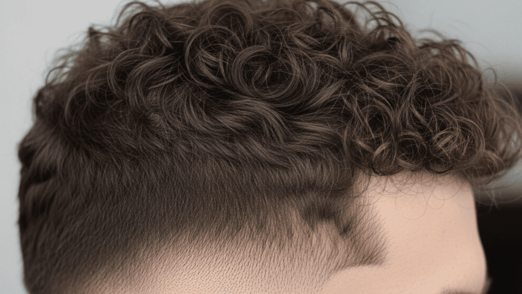 8. Curly Drop Fade Variation