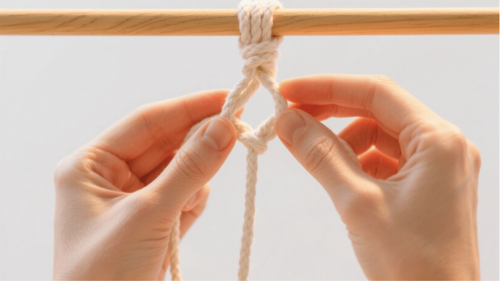 Attach Cords with Lark’s Head Knot