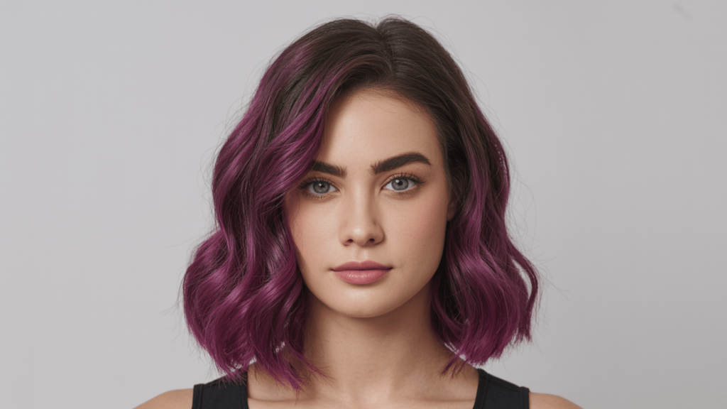 Burgundy with Blue Undertones cool summer hair color