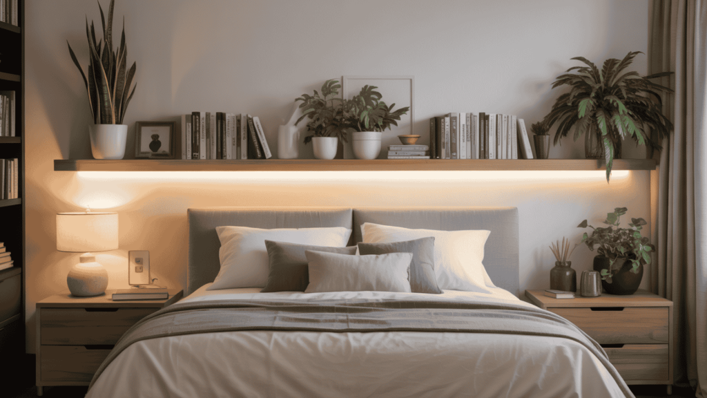 Floating Shelf Headboard