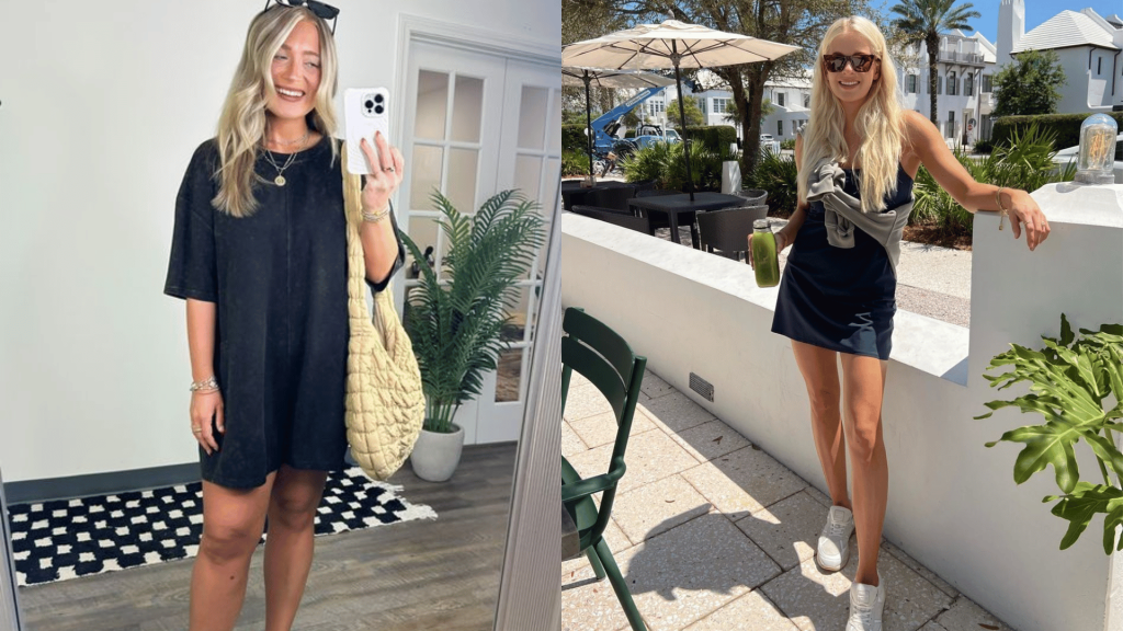 Flowy Linen Dress and Sneakers