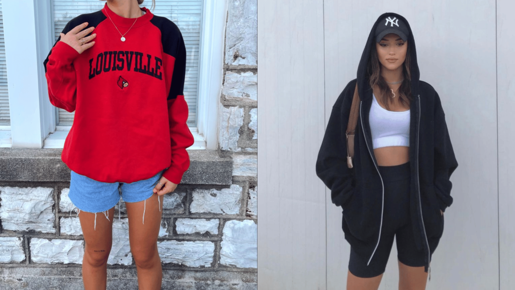 Hoodie and High Waisted Shorts