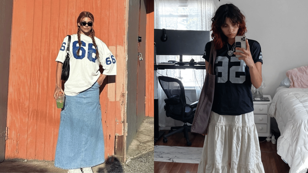 Maxi Skirt and Fitted Tee