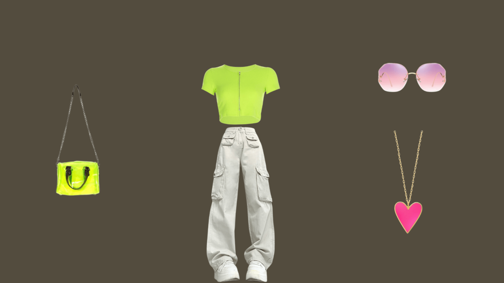 Neon Raver Glow Goddess 2000s fashion