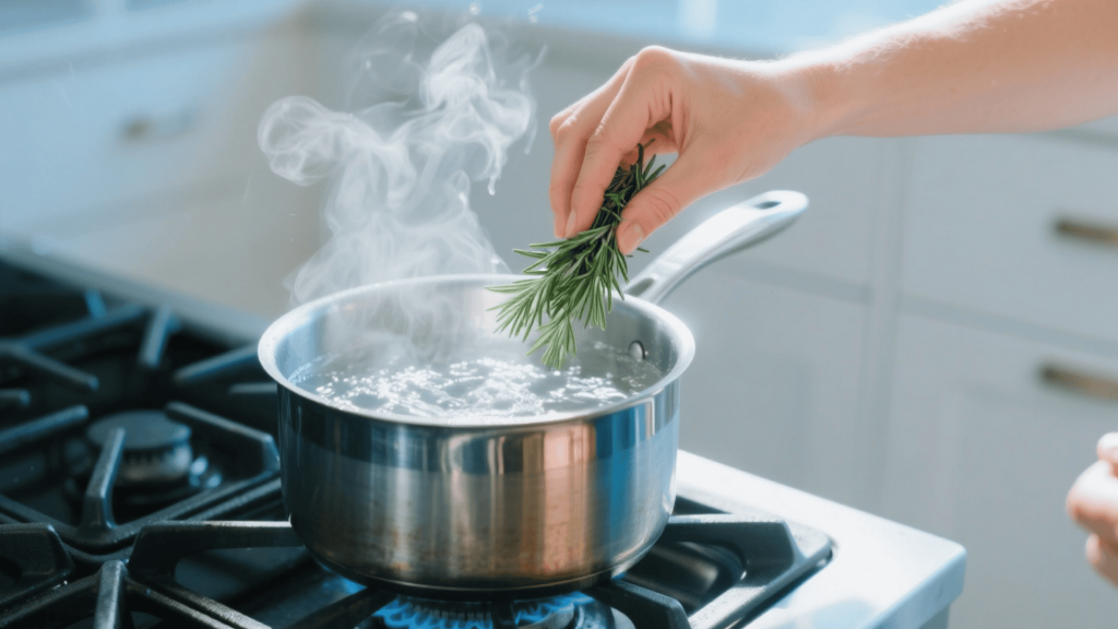 Prepare and Boil the Rosemary