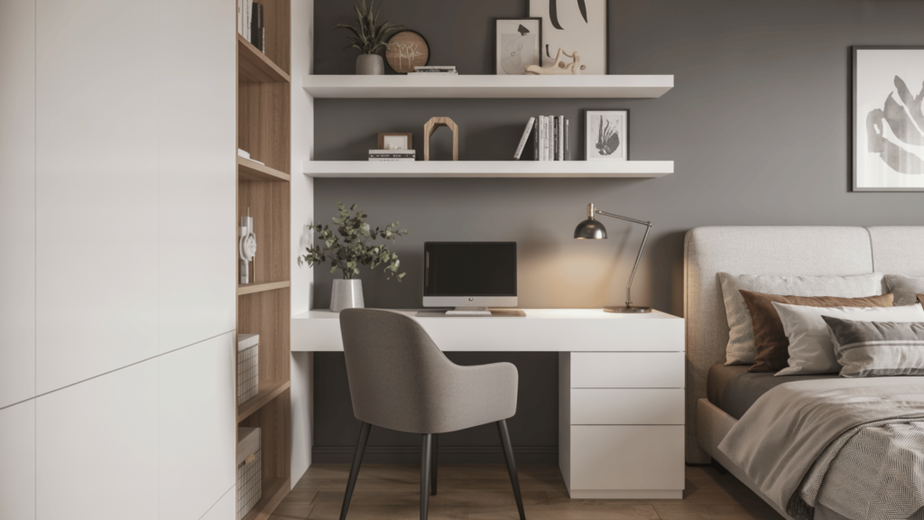 White Study Table Desk Nook