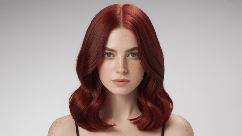dark cherry red cool summer hair color