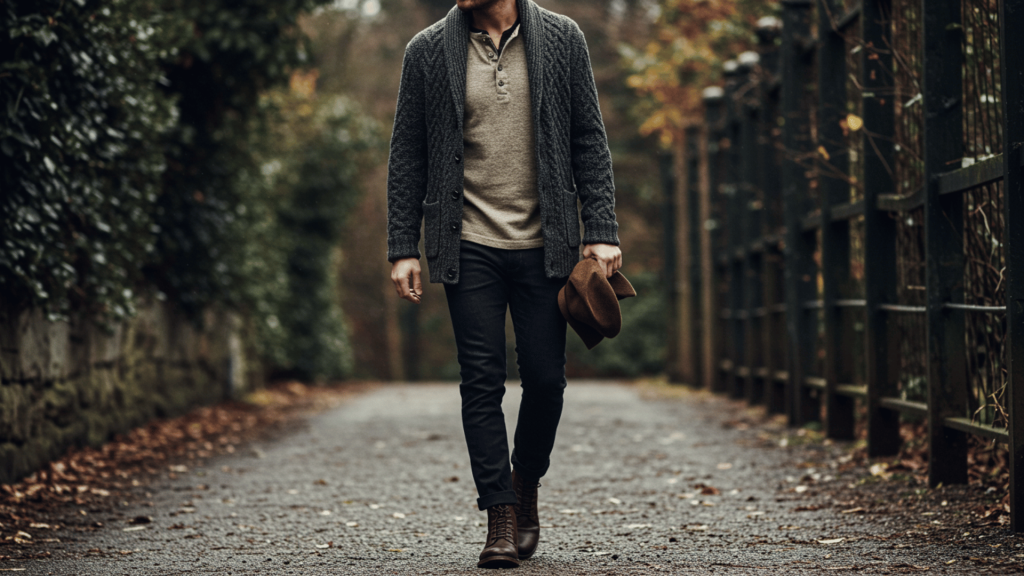 layered winter outfit