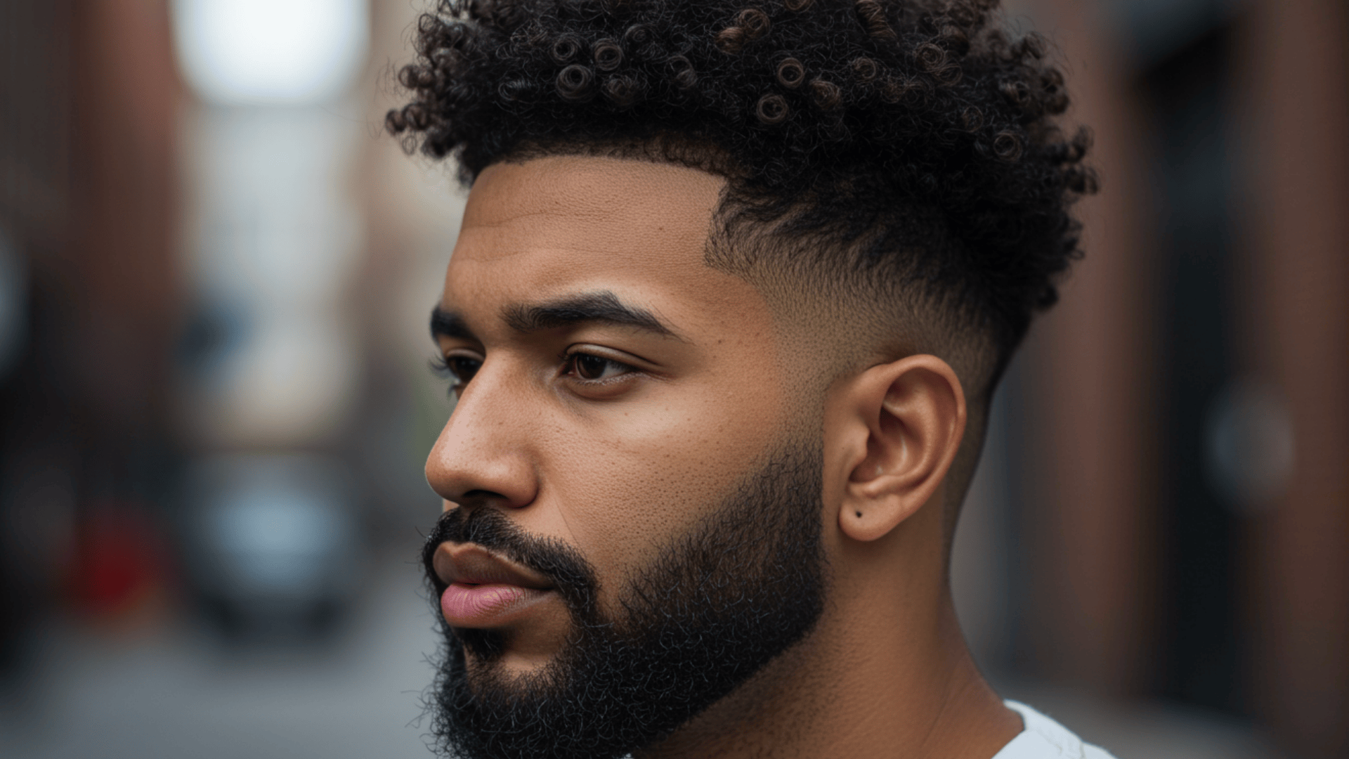 low skin fade curly hair