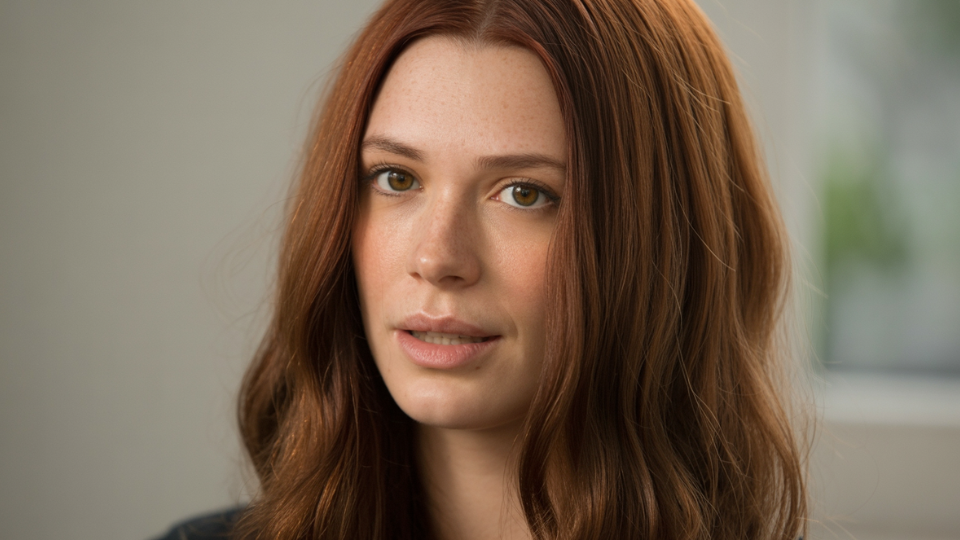 mahogany brown with warm undertones