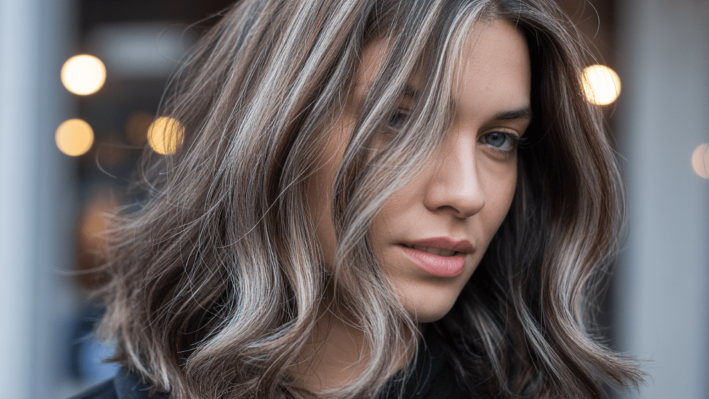 medium brown with ash highlights