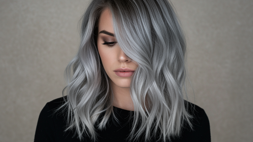 smoky silver ombre