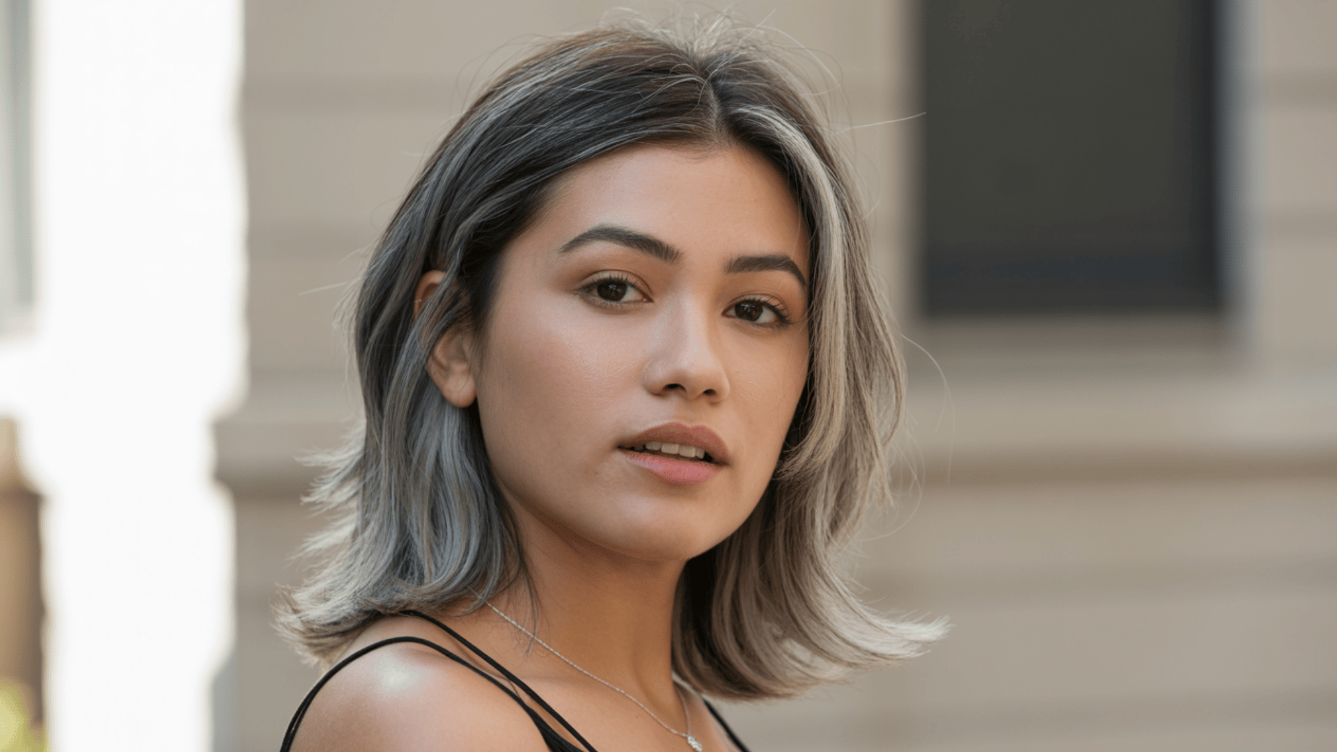 thin hair shoulder length layered gray hair