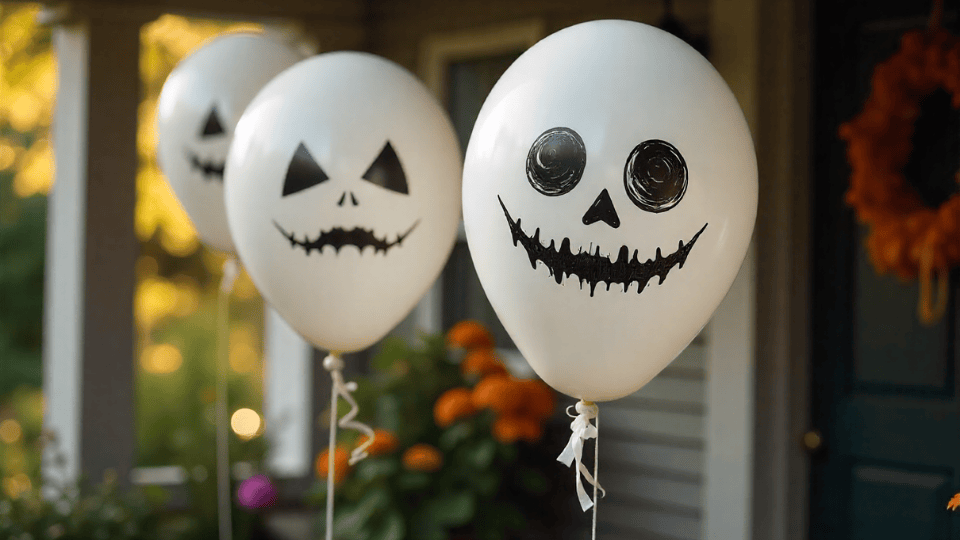 Balloon Ghosts halloween decor ideas