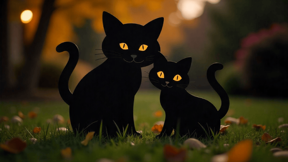 Black Cat Cutouts halloween decor ideas