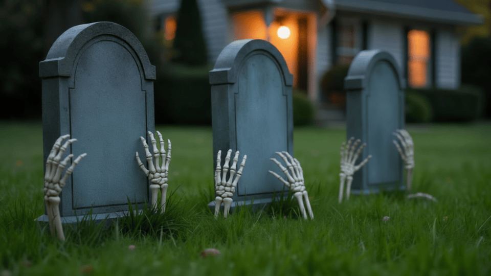 Cardboard Tombstone Graveyard