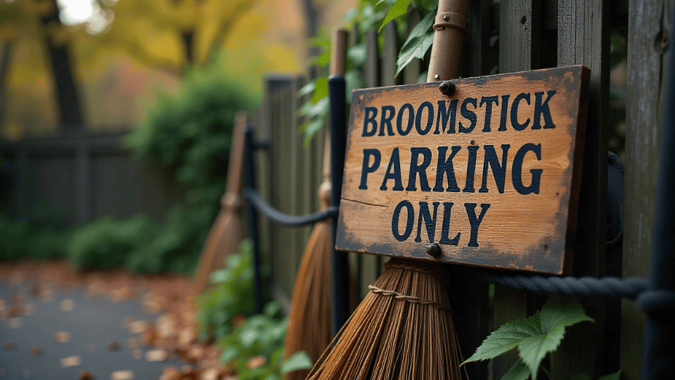 Witch's Broomstick halloween decor ideas
