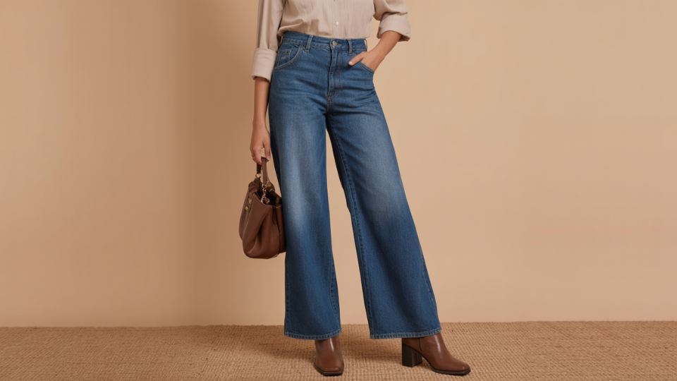 balanced wide leg look