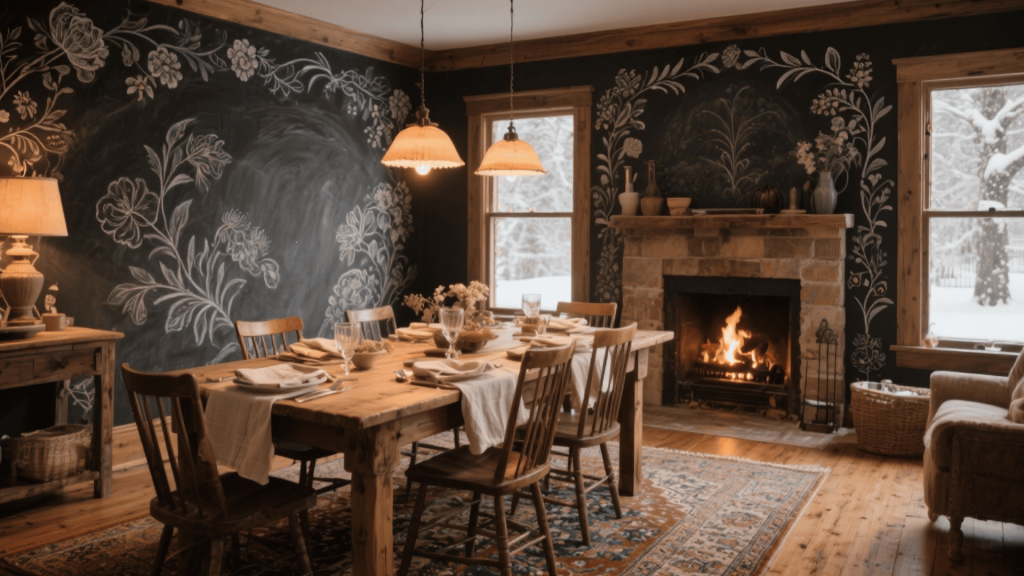 diy chalkboard wall for menus or quotes