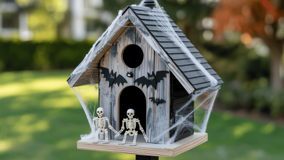 haunted birdhouse halloween decor ideas