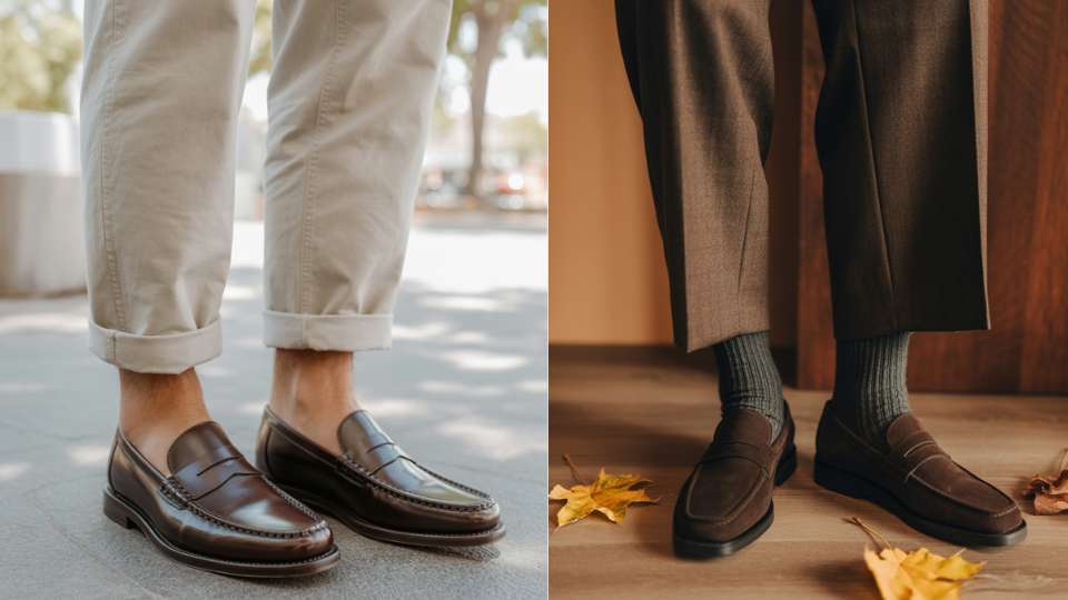 mens seasonal sock guide for loafers