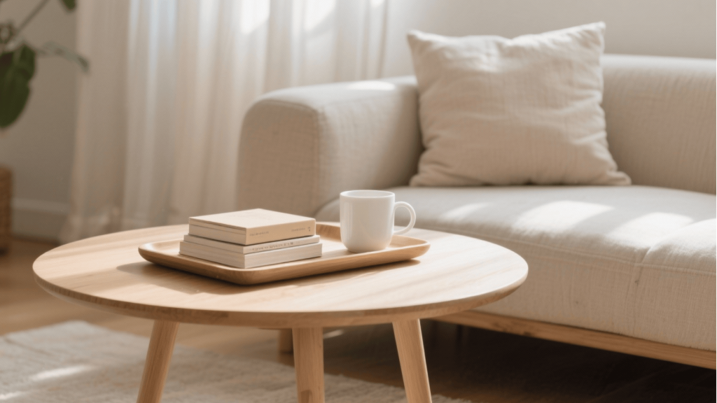 minimalist tray setup