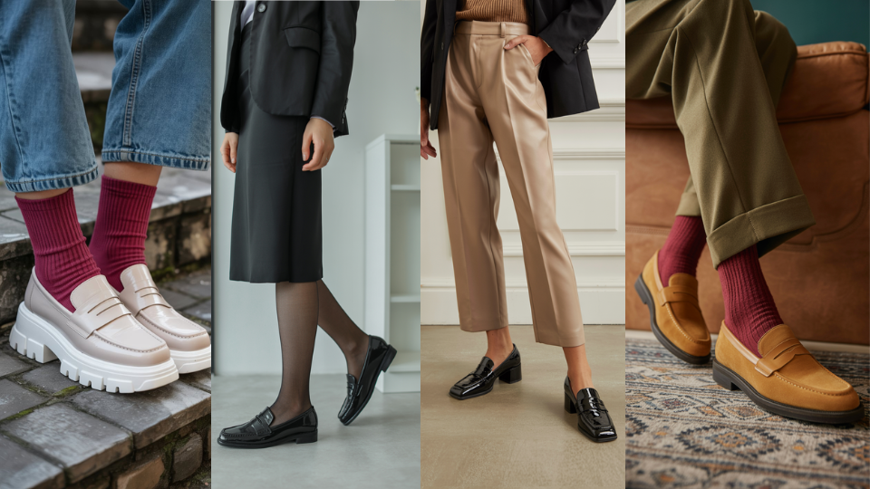 pairing socks with loafer styles