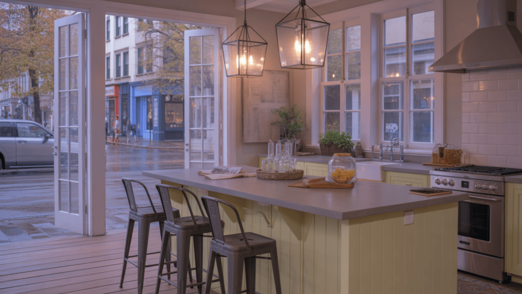 rustic wooden bar stools