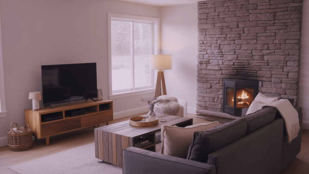 rustic wooden tv console