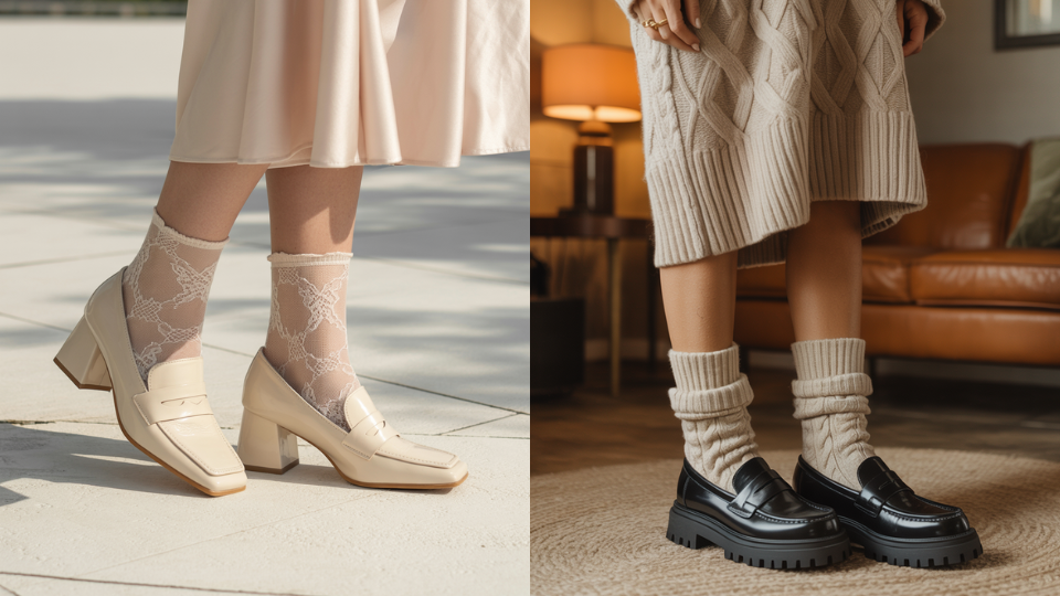 seasonal loafer sock style for women