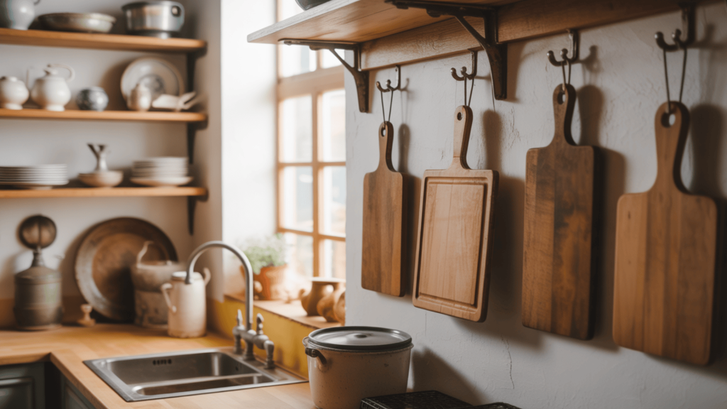 wooden cutting boards display
