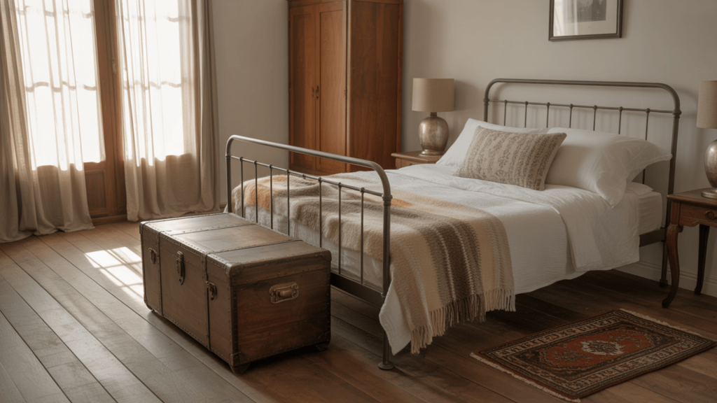 wooden trunk storage bench